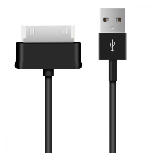 30 tűs USB 2.0 töltőkábel Samsung Galaxy Tab 1/2 10.1/Tab 2 7.0/Note 10.1, Kwmobile, fekete, műanyag, 19438.01 készülékhez