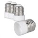 4 db aljzatadapter készlet E27-től E14-ig, Kwmobile, fehér, műanyag, 20910