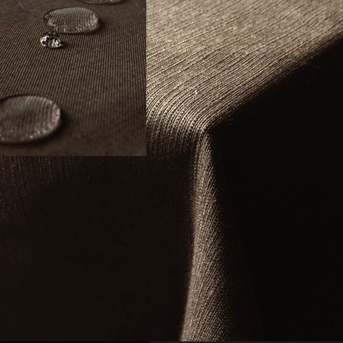Asztalterítő Leinenlook Jemidi, 135 x 200 cm, barna, poliészter, 55262.18.08