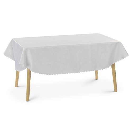 Ovális terítő díszítéssel Jemidi, 160 x 220 cm, Fehér, Poliészter, 55264.02.27