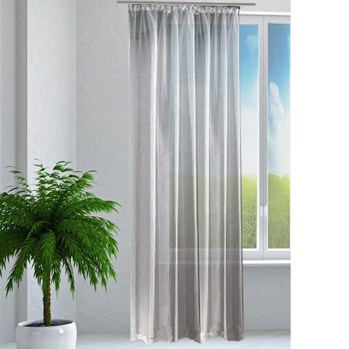 CottonLook függöny Jemidi függönnyel, 140 x 245 cm, Szürke, Poliészter, 55268.15