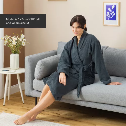 Unisex fürdőköpeny Homelevel, M, Szürke, Szerves pamut, 54845.73.2