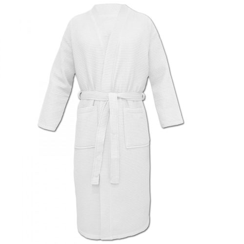 Unisex Waffle Pique fürdőköpeny, 6XL, fehér, organikus pamut, 54916.02.36