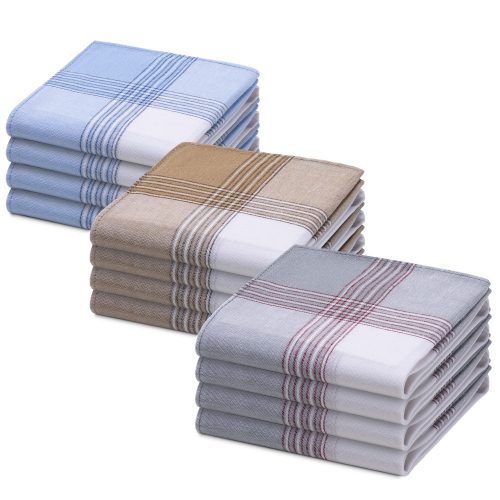 12 darabos készlet Jemidi pocakos kendő, 40 x 40 cm, többszínű, pamut, 55059.09