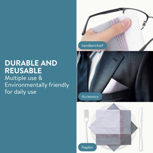 12 darabos készlet Jemidi pocakos kendő, 40 x 40 cm, többszínű, pamut, 55059.09