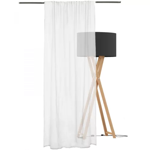 Átlátszó függöny Jemidi, 140 x 245 cm, Fehér, Poliészter, 55284.02.01