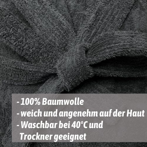 Gyermek fürdőköpeny Homelevel, 152, Szürke, Szerves pamut, 54864.73.39