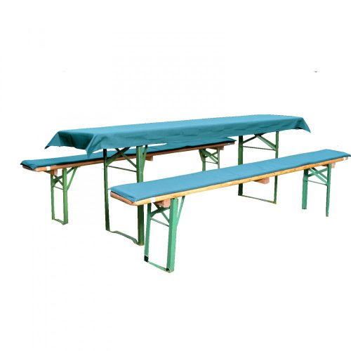 Szett Jemidi terítő és 2 padhuzat, 70 x 240 cm, türkiz, poliészter/pamut, 55321.23.02