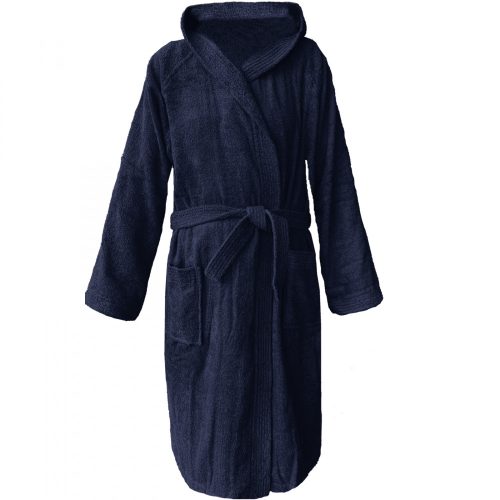 Homelevel szövet fürdőköpeny, 5XL, kék, organikus pamut, 54856.17.35
