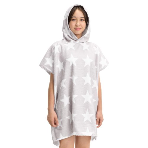 Gyermek fürdőponcsó Homelevel, 8-11 éves korig, szürke, pamut, 54888.22.03