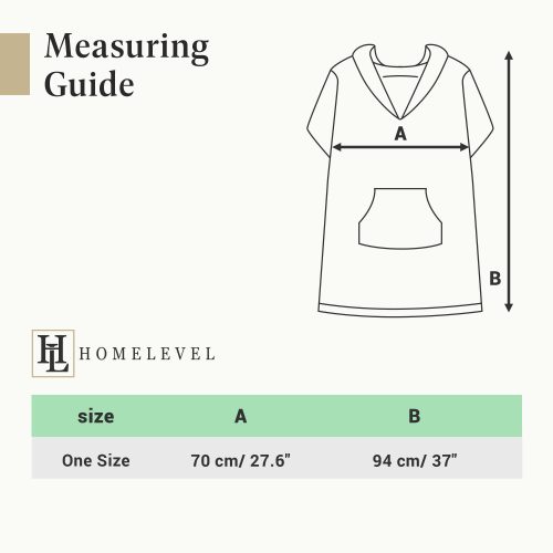 Gyermek fürdőponcsó Homelevel, 8-13 éves korig, többszínű, organikus pamut, 54934.71.01