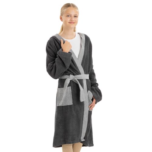 Gyermek fürdőköpeny Homelevel, 176, Szürke, Szerves pamut, 54864.22.41