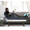 Homelevel TV takaró ujjakkal, 200 x 150 cm, szürke, poliészter, 55432.19.02