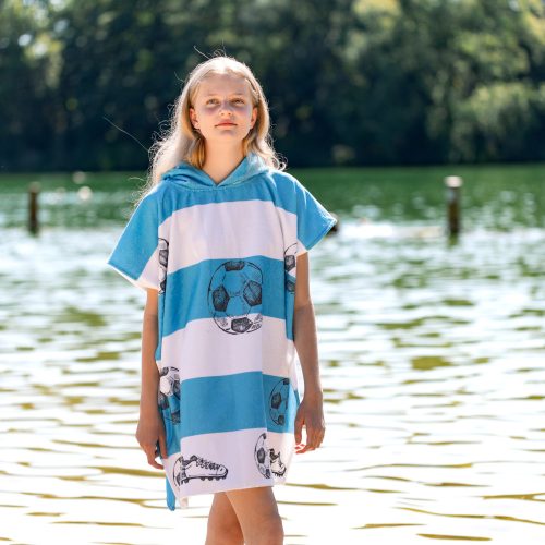 Gyermek fürdőponcsó Homelevel, 4-7 éves korig, többszínű, organikus pamut, 54931.32.02