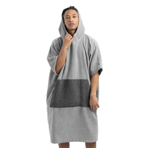 Unisex Homelevel fürdőponcsó, L-XL, szürke, organikus pamut, 54881.22.20