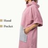 Unisex Homelevel fürdőponcsó, S-M, Rózsaszín / Szürke, Szerves pamut, 54881.10.19