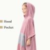 Gyermek fürdőponcsó Homelevel, 6-9 éves korig, Rózsaszín / Szürke, Bio pamut, 54880.10.42