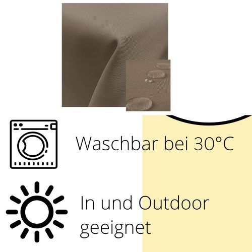 Jemidi kültéri mosható kerek terítő, 160 cm, szürke, poliészter, 55286.25.06