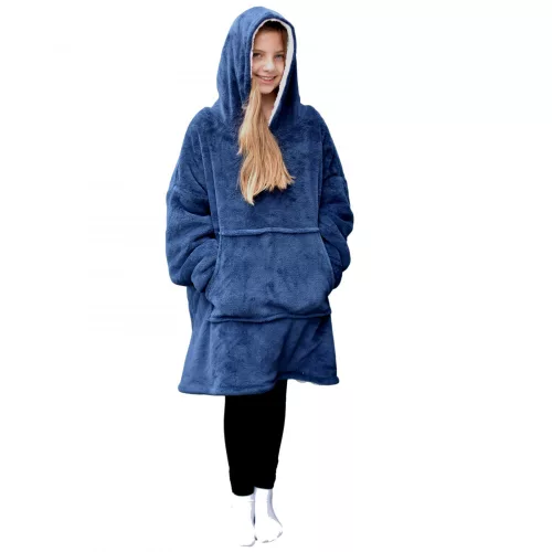 Sherpa Jemidi gyermek pulóver, XL, kék, poliészter, 55412.04