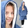 Sherpa Jemidi gyermek pulóver, XL, kék, poliészter, 55412.04
