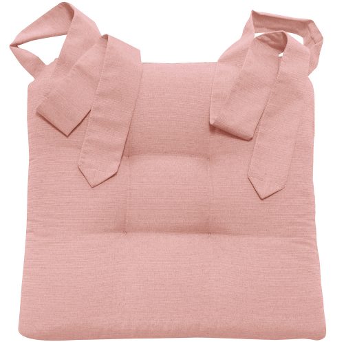 Homelevel székpárna szalaggal, 42 x 46 cm, rózsaszín, poliészter / pamut, 55197.110