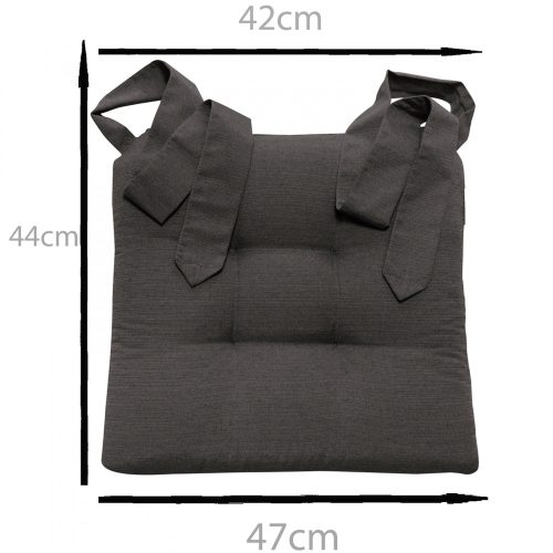 Homelevel székpárna szalaggal, 42 x 46 cm, rózsaszín, poliészter / pamut, 55197.110