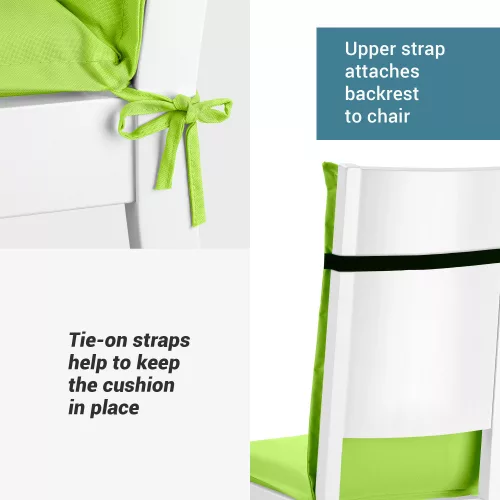 Jemidi magas háttámlás székpárna, 120 x 50 cm, zöld, poliészter, 55522.07