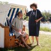 Homelevel Unisex szörfponcsó, L-XL, kék, organikus pamut, 54984.20