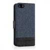 Apple iPhone 5 / iPhone 5s / iPhone SE tok, textil, kék, 35222.17