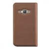 Huzat Samsung Galaxy J1 (2016), Eco bőr, barna, 38403.54