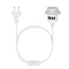 Adapter kábel 3,5 m E27 aljzattal és kapcsolóval, Kwmobile, fehér, PVC, 38942