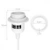 Adapter kábel 3,5 m E27 aljzattal és kapcsolóval, Kwmobile, fehér, PVC, 38942