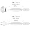 Adapter kábel 3,5 m E27 aljzattal és kapcsolóval, Kwmobile, fehér, PVC, 38942