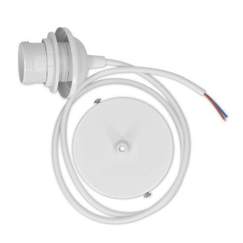 Adapter kábel 80cm E27 aljzattal mennyezethez, Kwmobile, fehér, PVC, 38943