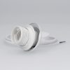 Adapter kábel 80cm E27 aljzattal mennyezethez, Kwmobile, fehér, PVC, 38943