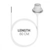 Adapter kábel 80cm E27 aljzattal mennyezethez, Kwmobile, fehér, PVC, 38943