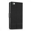 Huawei P8 Lite tok, textil, fekete, 35223.73