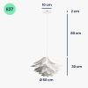 Medál 90 cm modern lámpabúrával IQ Szúrófűrész átmérő 50 cm, Kwmobile, Fehér, 39219