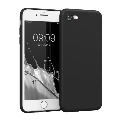 Kwmobile tok Apple iPhone SE (2022)/iPhone SE (2020)/iPhone 8 készülékhez, fekete, szilikon, 39458.01