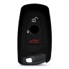BMW autókulcs burkolat - 3 gombos - Keyless Go, szilikon, fekete, 40218.01