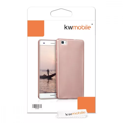 Huawei P8 Lite tok, szilikon, rózsaszín arany, 40471.81