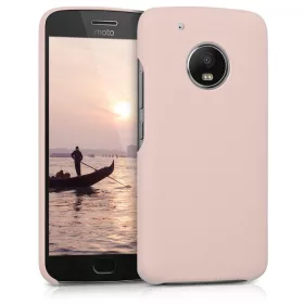   Motorola Moto G5 Plus burkolat, ökológiai bőr, rózsaszín, 41393.10