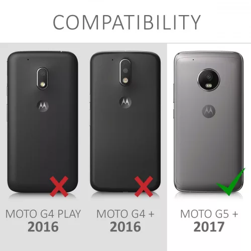 Motorola Moto G5 Plus burkolat, szilikon, fekete, 41394.01