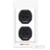 2 db univerzális utazási adapter készlet, Kwmobile, fekete, műanyag, 41939.01