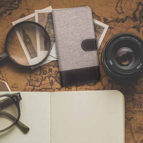 Blackview A9 Pro tok, textil, szürke, 42340.01