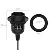 Adapter kábel 3,5 m E14 aljzattal és kapcsolóval, Kwmobile, fekete, PVC, 42684