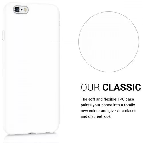 Apple iPhone 6 / iPhone 6s tok, szilikon, fehér, 35176.48
