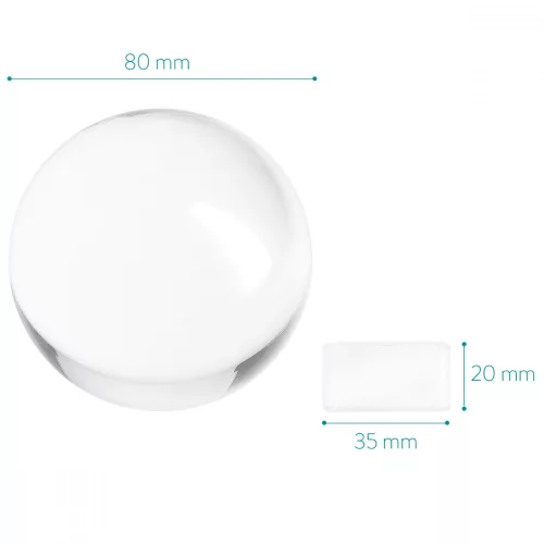 Navaris sport üveggömb fotókhoz/dekorációhoz, 80 mm, 42864