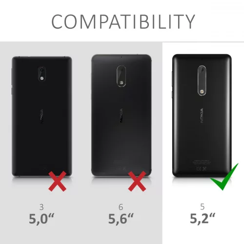 Védőfólia Nokia 5-höz, kalibri, elöl, fekete, 42886.01