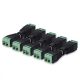 5 db audio/video adapter készlet RCA anyával és apával, Kwmobile, fekete/zöld, műanyag, 42949